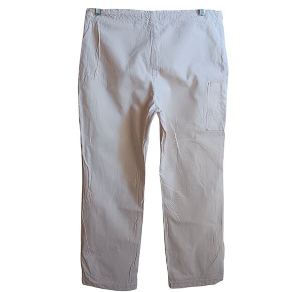 32x31 Vintage White Canvas Cotton Drawstring Pants Relaxed Fit Boho 1970's - Picture 3 of 7